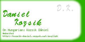 daniel kozsik business card