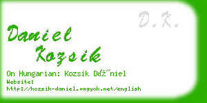 daniel kozsik business card